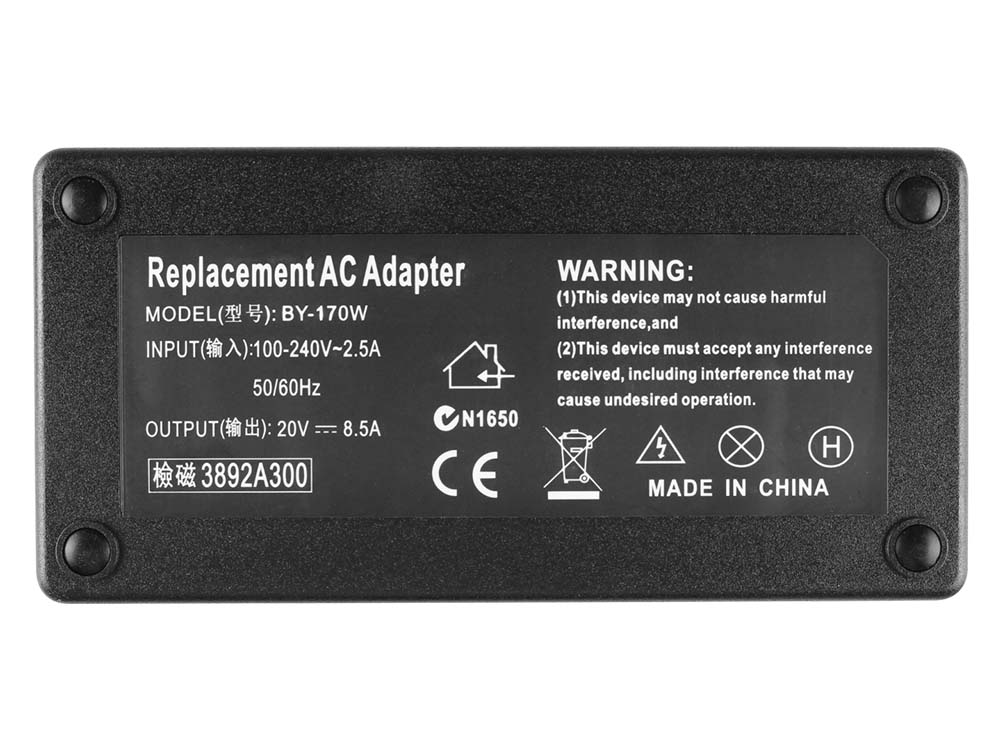 170W Laptop Charger Compatible With 4X20E50574 ADL170NLC3A + Power Cord