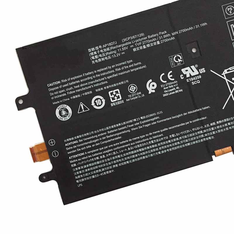 2770mAh 31.9Wh Battery Acer Swift 7 SF714-52T-54XE