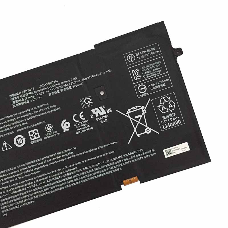 2770mAh 31.9Wh Battery Acer Swift 7 SF714-52T-54XE