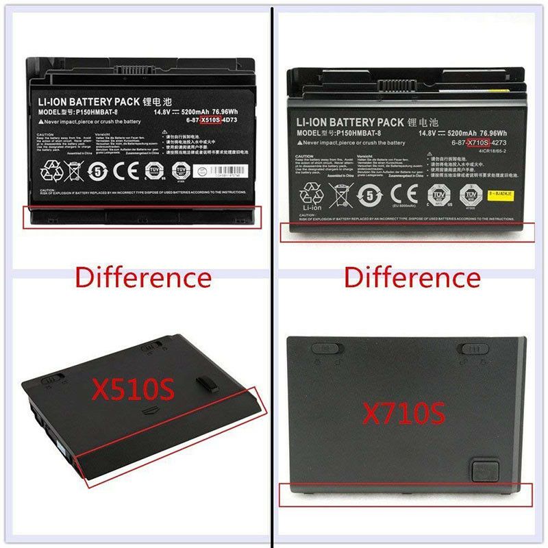 Battery Schenker W704 (P170SM) 5200mAh