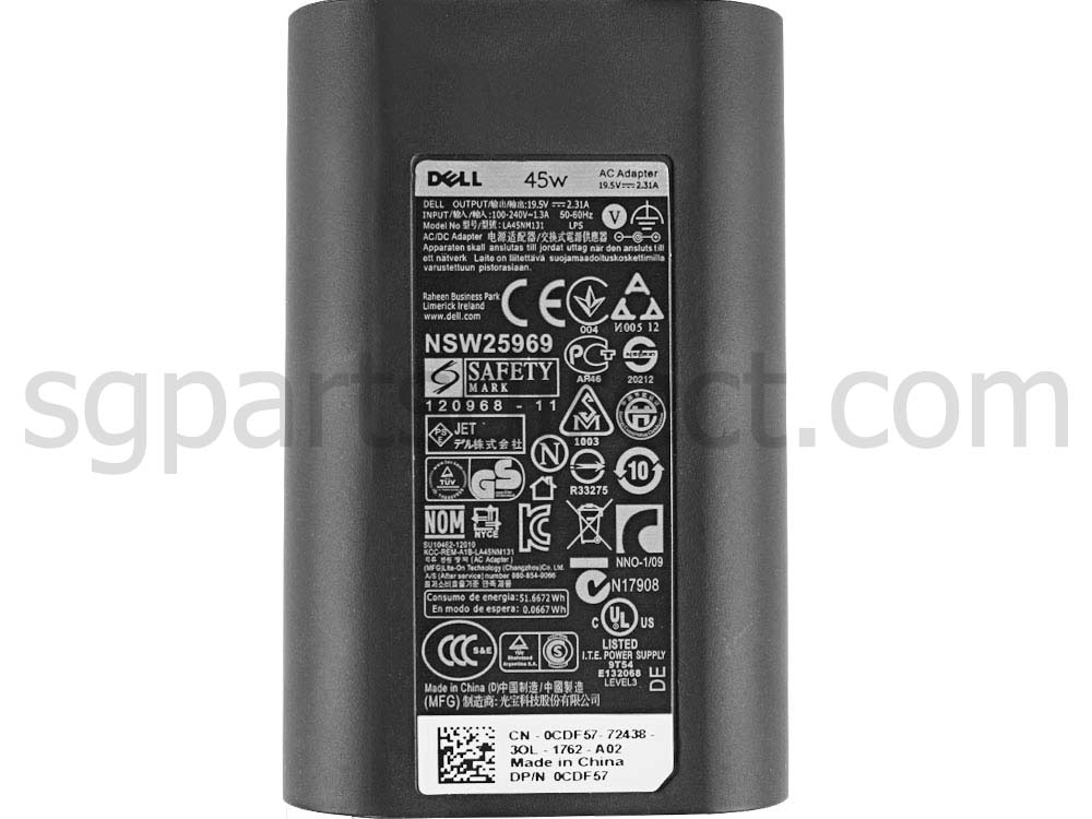 Original 45W AC Adapter Charger Dell Inspiron 15 3555 P47F + Cord