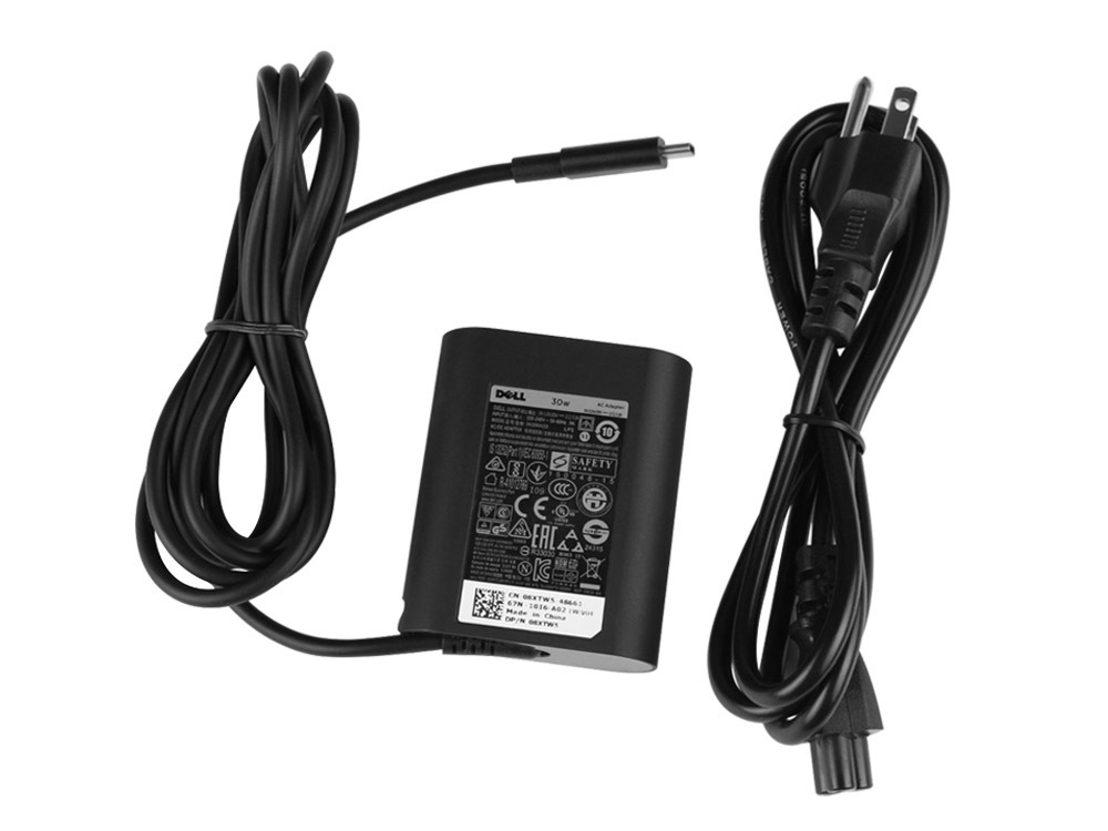 Original 30W USB-C Dell 08XTW5 AC Adapter Charger Power Cord