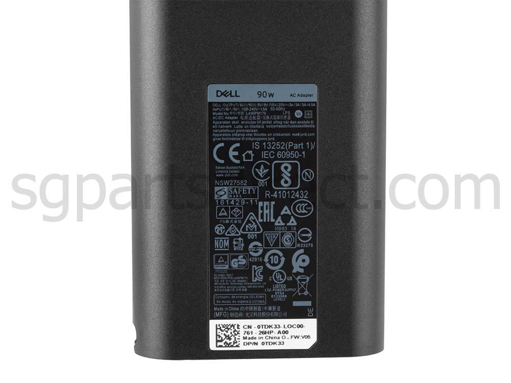 90W USB-C Charger Dell Latitude 5421 P137G P137G004 AC Adapter