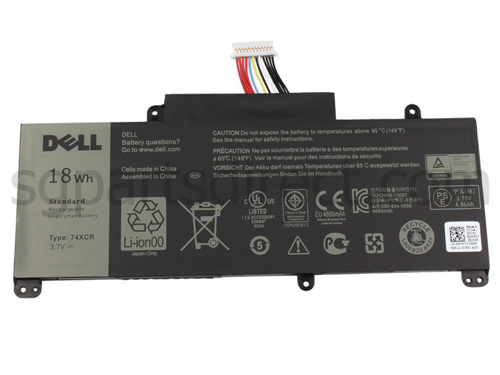 Original 3.7V 18Wh Dell VXGP6 X1M2Y Battery