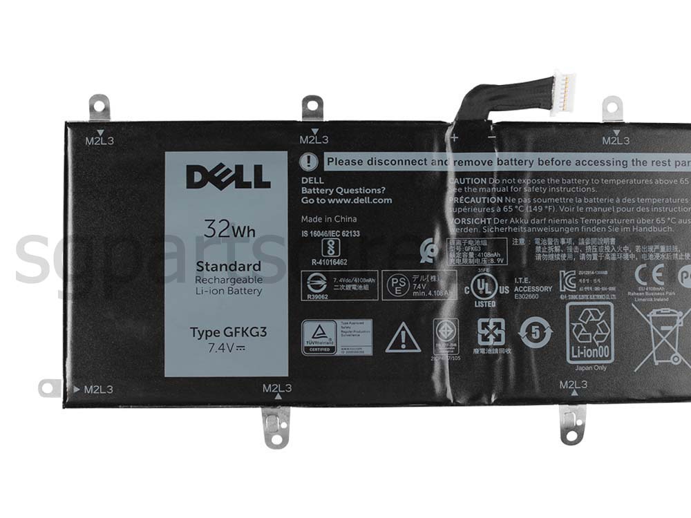 Original 32Wh 2-Cell Dell GFKG3 0GFKG3 WH96V VN25R Battery