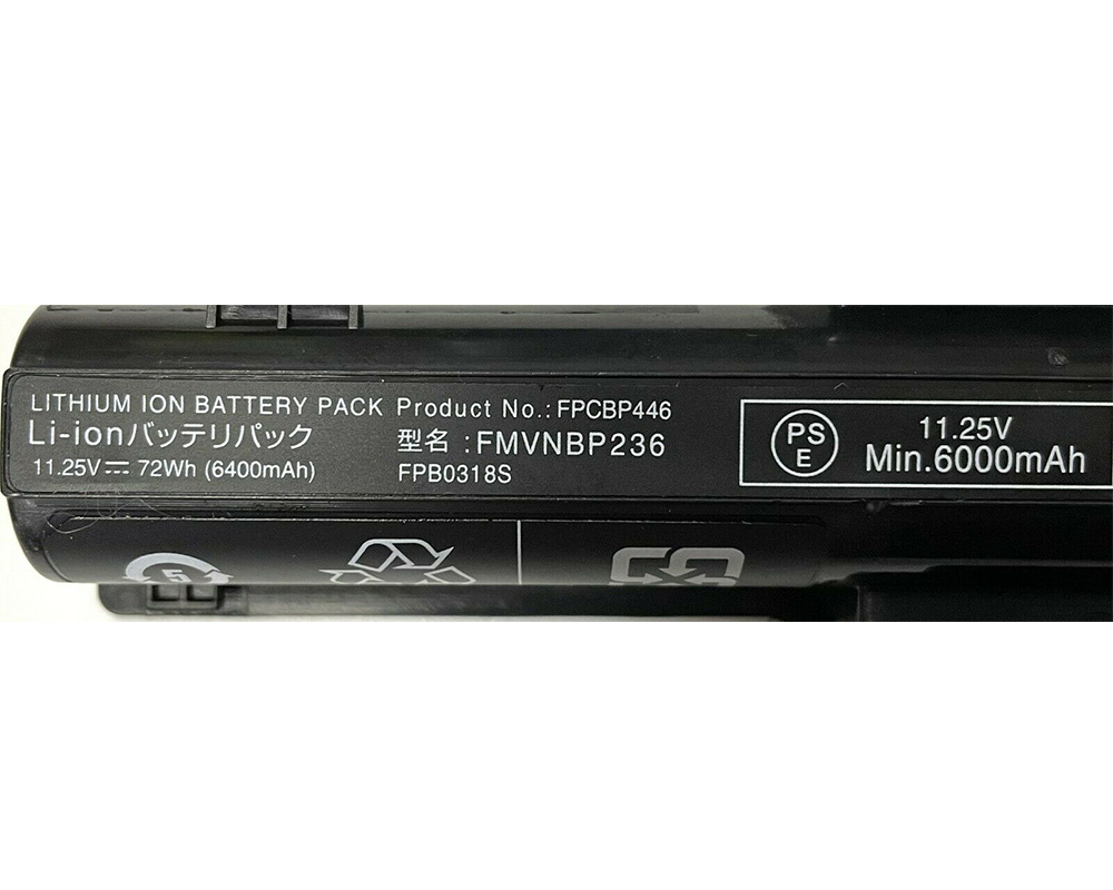 Battery Fujitsu FPB0318S FPB0344S PCBP446 6400mAh 72Wh