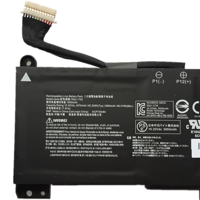 Original Battery Thunderobot 911 4070mAh 62.35Wh