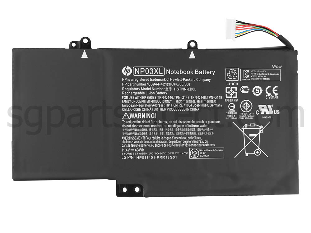 43Wh HP ENVY 15-u100nx 15-u101ne 15-u101nf Battery