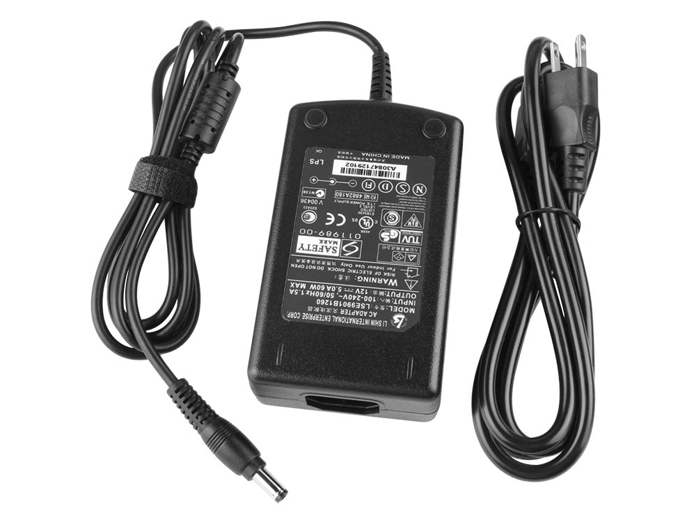 60W Lenco DVT-1935 AC Adapter Charger Power Cord