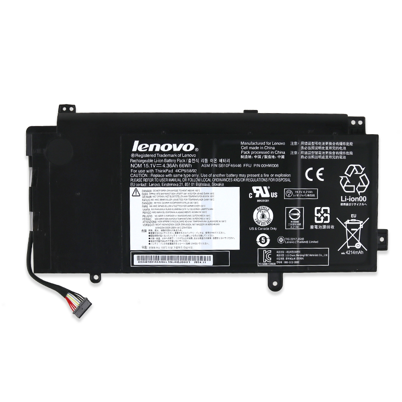 Original Battery Lenovo 00HW008 00HW009 4360mAh 66Wh