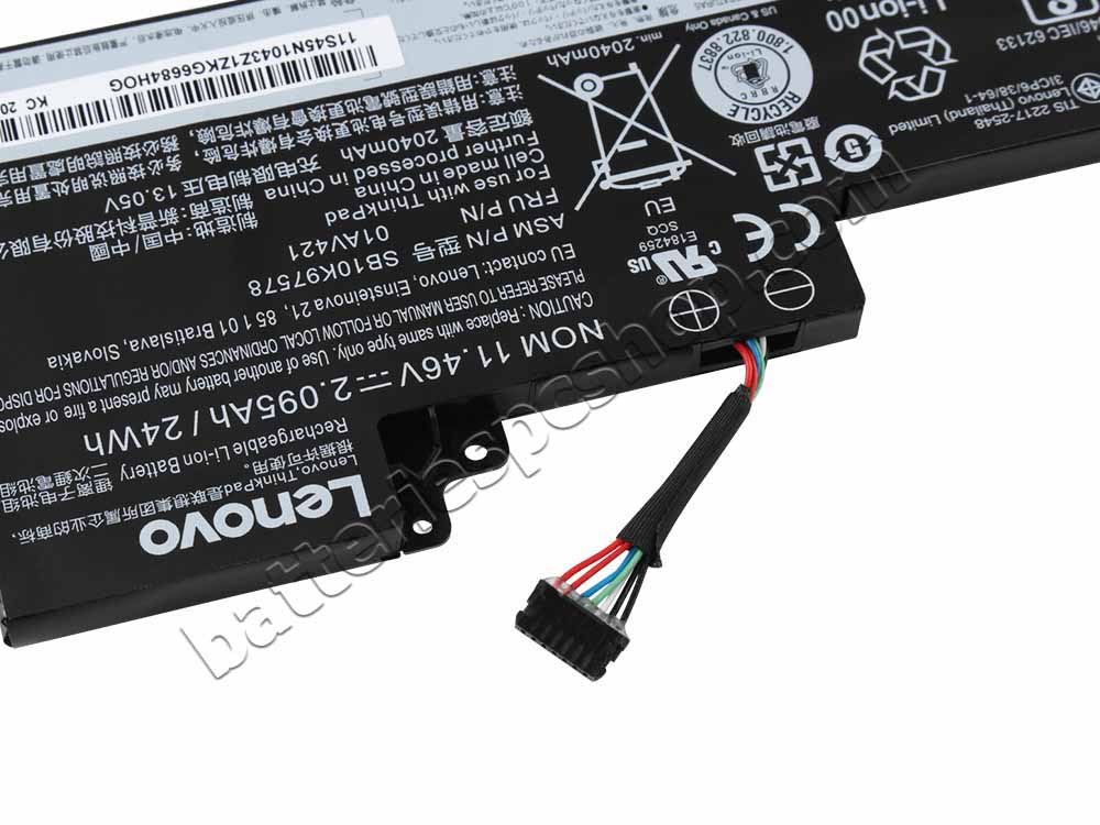 Original Battery Lenovo 01AV421 01AV489 2095mAh 24Wh