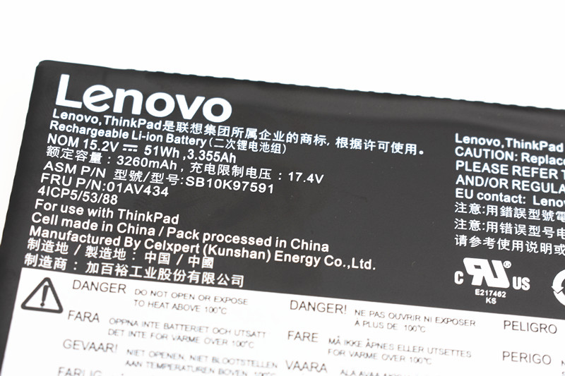 Original Battery Lenovo 01AV433 01AV434 3355mAh 51Wh