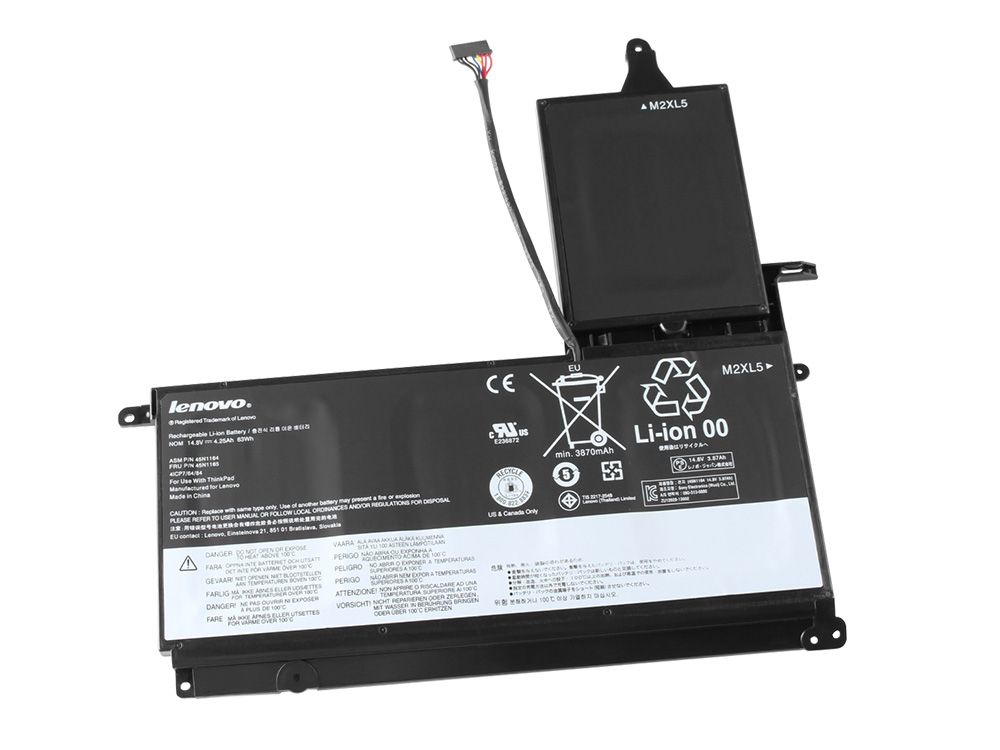 Original Battery Lenovo 45N1164 45N1165 4250mAh 63Wh