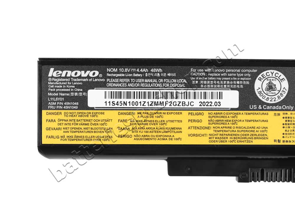 Original Battery Lenovo 0B58695 0B58696 4400mAh 48Wh