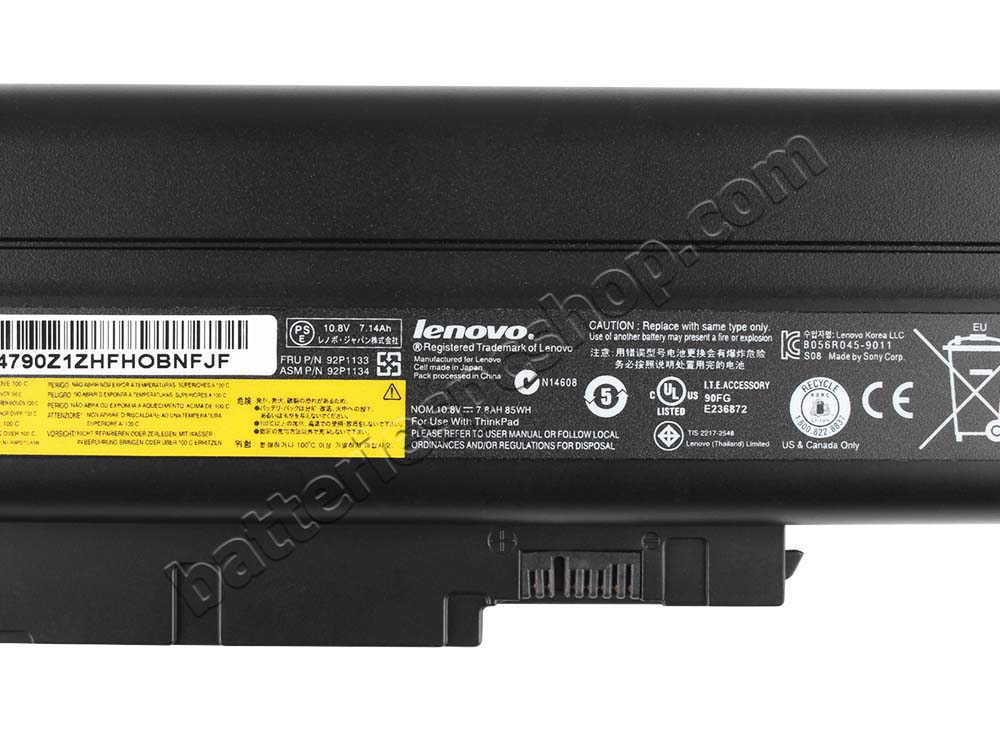 Original Battery Lenovo 40Y6797 40Y6798 40Y6799 7800mAh 85Wh