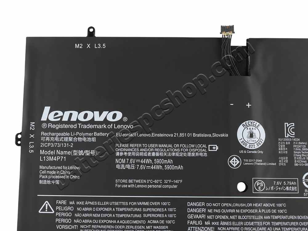 5900mAh 44Wh Lenovo Yoga 3 Pro Battery