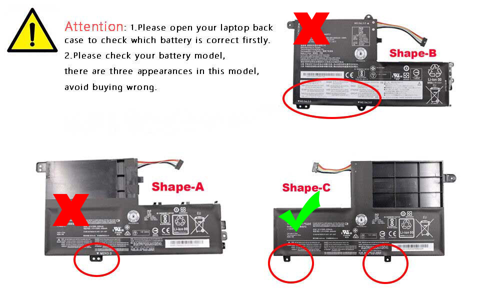 Original 30Wh 4050mAh 2 Cell Battery Lenovo Flex 3 1480