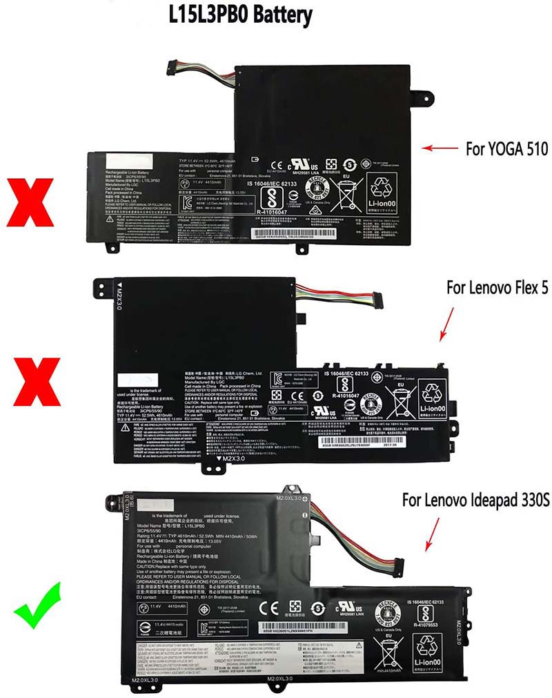 Original Battery Lenovo 5B10K84492 5B10K84494 4645mAh 52.5Wh