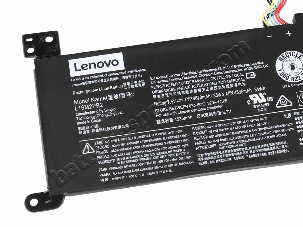 Original Battery Lenovo 5B10M88058 SB10V25258 35Wh 4610mAh