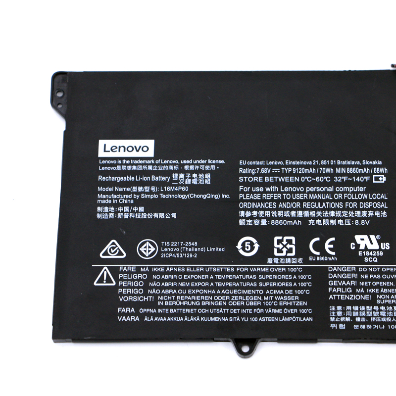 Original Battery Lenovo 5B10N01565 5B10N17665 9120mAh 70Wh