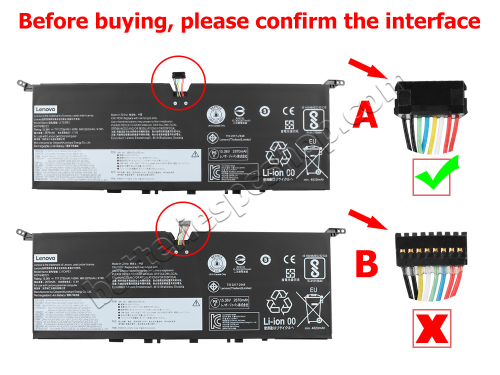 Original Battery Lenovo 5B10R32748 928QA232H 2735mAh 42Wh