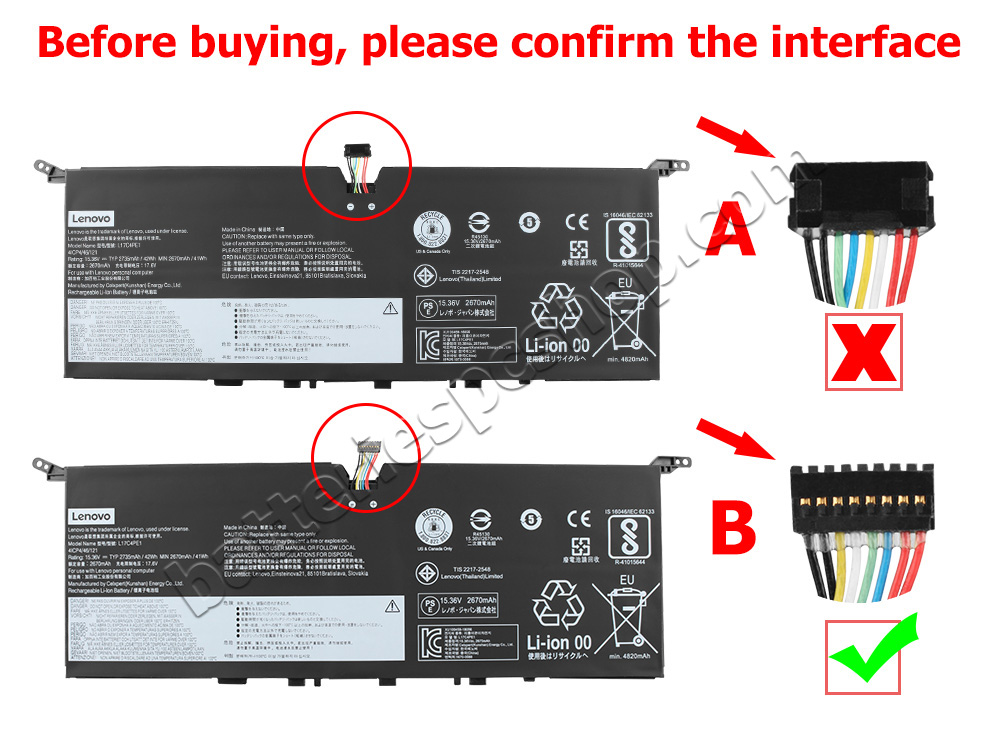 Original Battery Lenovo 5B10R32748 928QA232H 2735mAh 42Wh