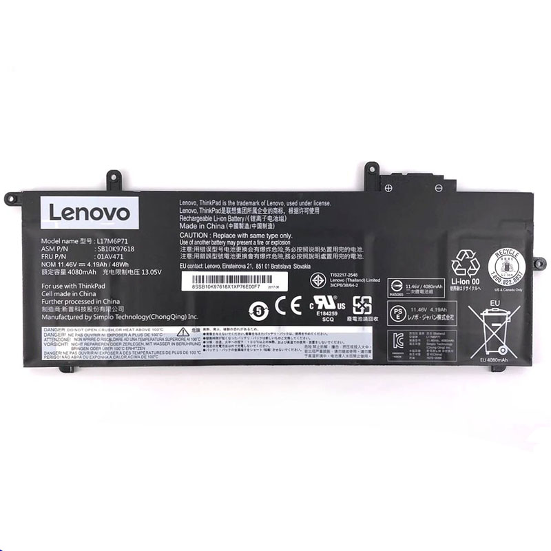 Original Battery Lenovo 01AV470 01AV471 4190mAh 48Wh