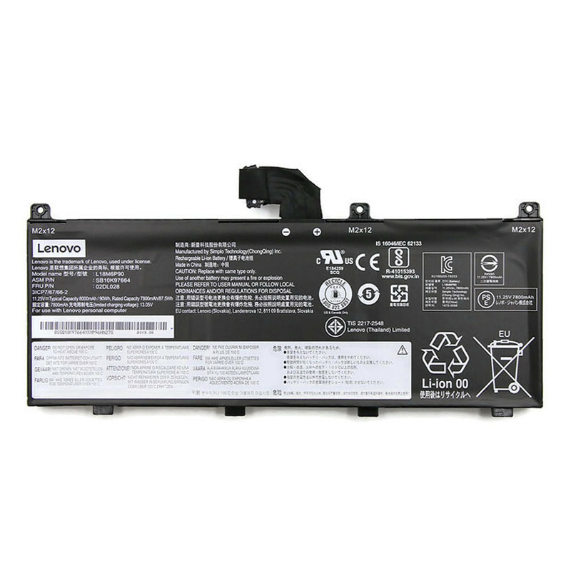 Original Battery Lenovo 02DL028 02DL029 8000mAh 90Wh