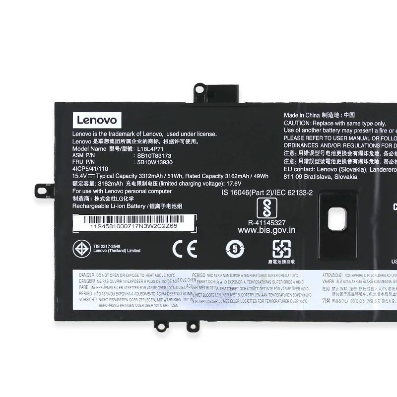 Original Battery Lenovo 02DL004 5B10W13930 3312mAh 51Wh