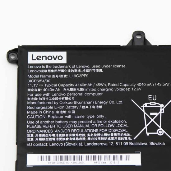 Original Battery Lenovo 5B10X55569 5B10X55570 4140mAh 45Wh