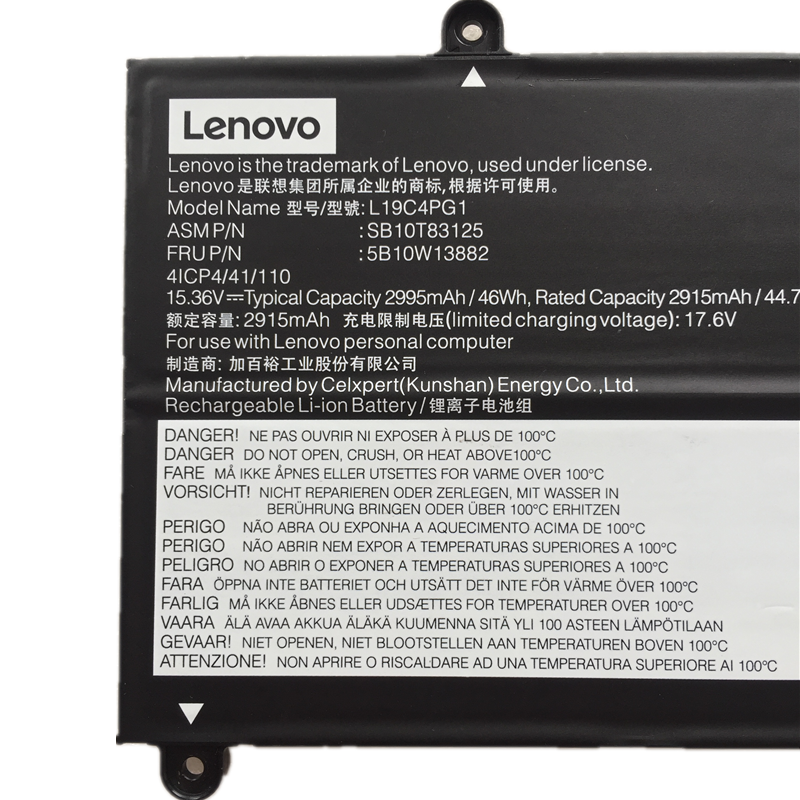 Original Battery Lenovo 5B10W13881 5B10W13882 2995mAh 46Wh