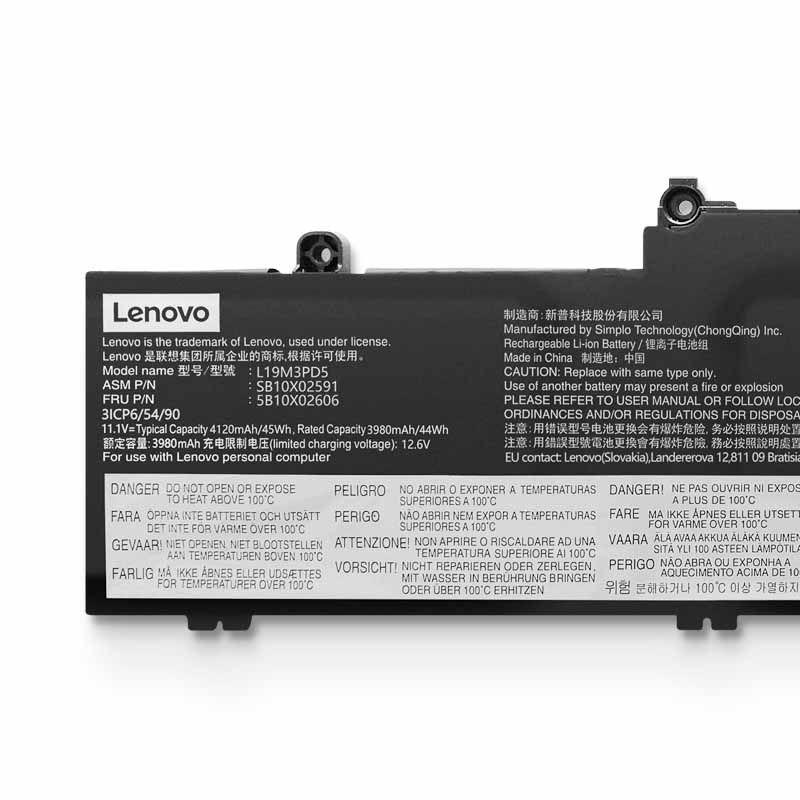 Original Battery Lenovo 5B10X02603 5B10X02606 4055mAh 45Wh