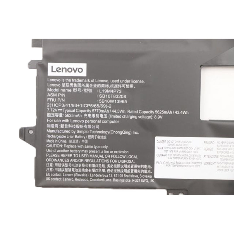 Original Battery Lenovo 5B10W13965 5770mAh 44.5Wh