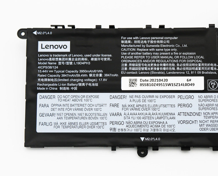 Original Battery Lenovo 5B10Z49518 5B10Z49519 3950mAh 61Wh