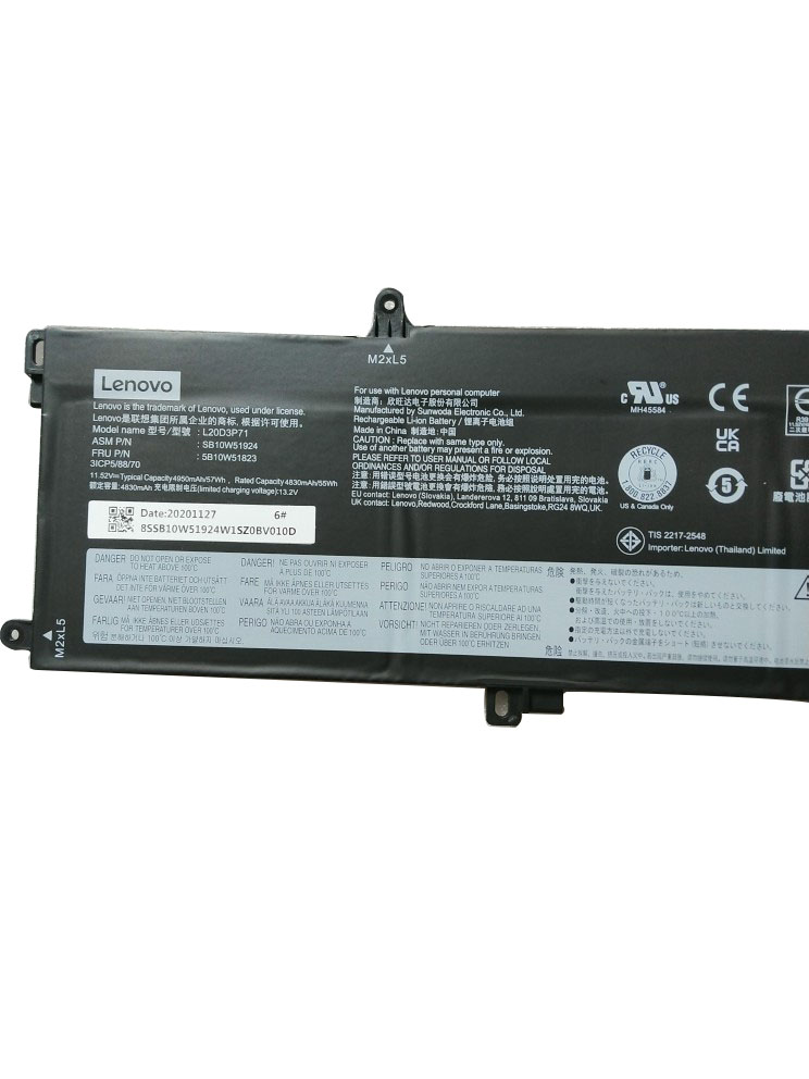 Original Battery Lenovo 5B11A13107 5B11A13108 4950mAh 57Wh