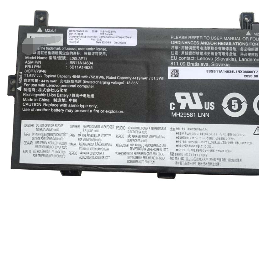 Original Battery Lenovo 5B11A14634 5B11A14635 4560mAh 52.8Wh