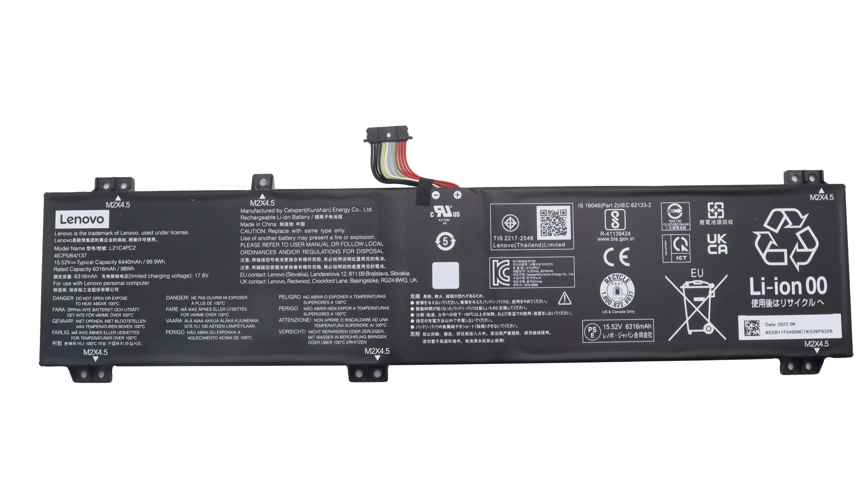 Original Battery Lenovo 5B11F53998 5B11F54000 6440mAh 99.9Wh