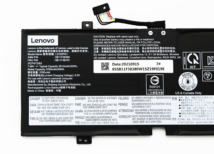 Original Battery Lenovo 10w 82ST 82SU 3910mAh 30Wh