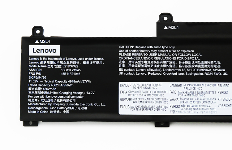 Original Battery Lenovo 5B11M90008 5B11H56344 4948mAh 57Wh