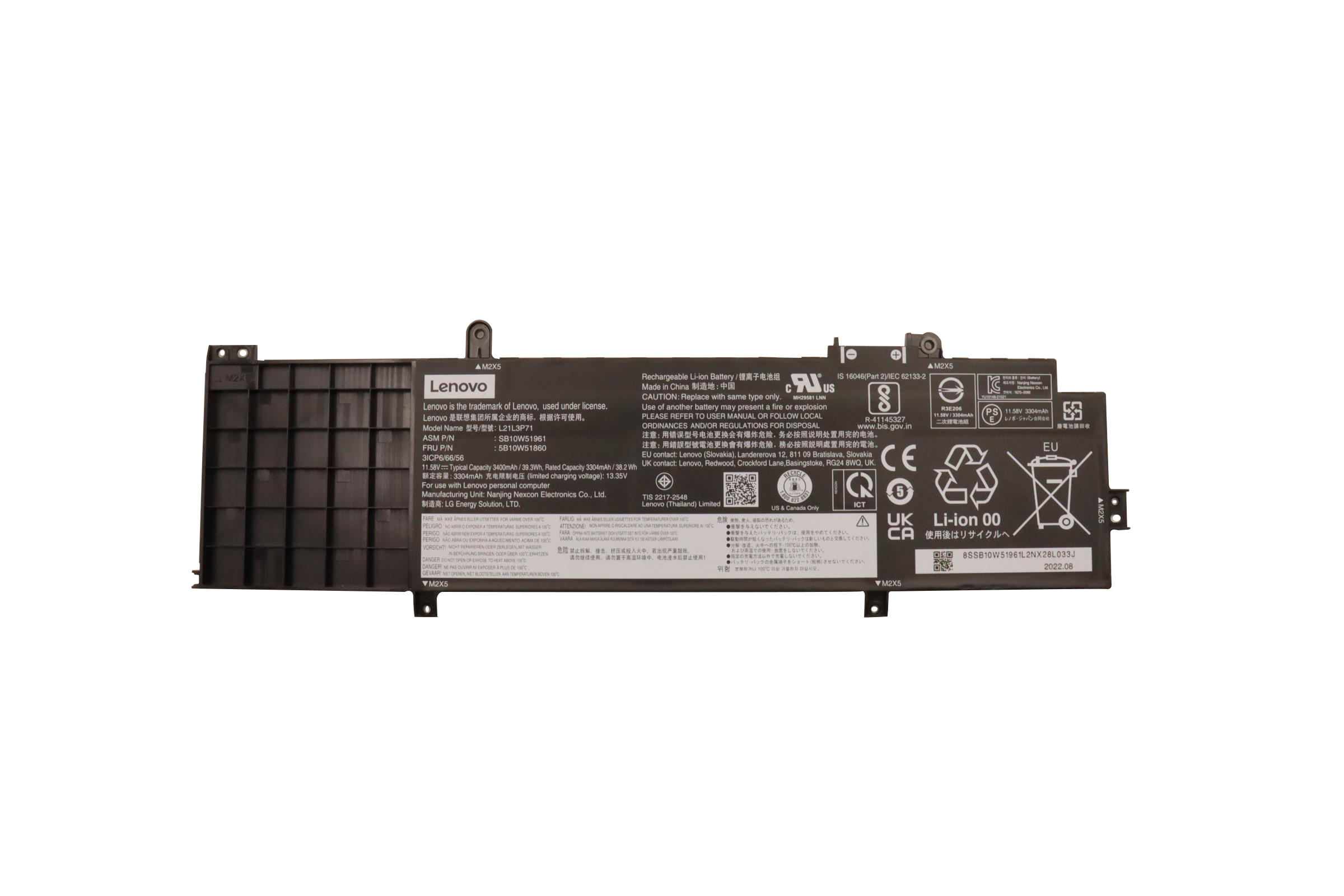 Original Battery Lenovo 5B10W51860 5B10W51861 39.3Wh