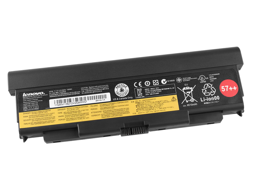 100Wh Lenovo 0C52864 45N1150 45N1151 ThinkPad W540 20BG Battery