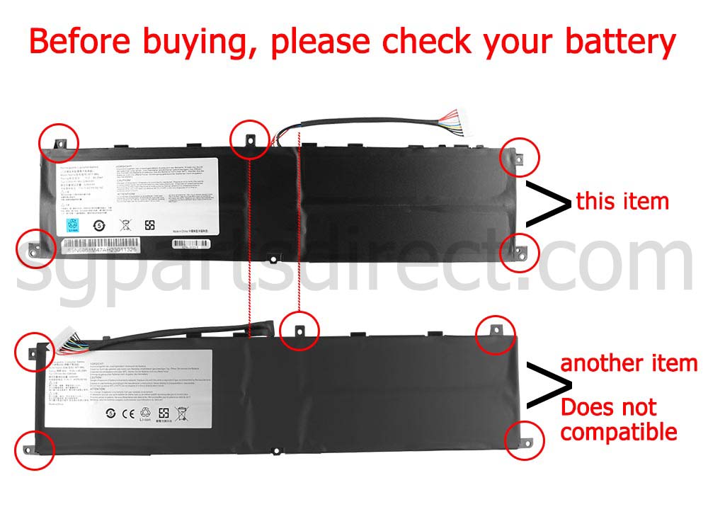 5280mAh 80.25Wh Battery MSI GS65 9SF MS-16Q4