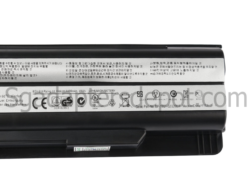 4400mAh MSI GE60 2PL-094FR GE60 2PL-207TH Battery