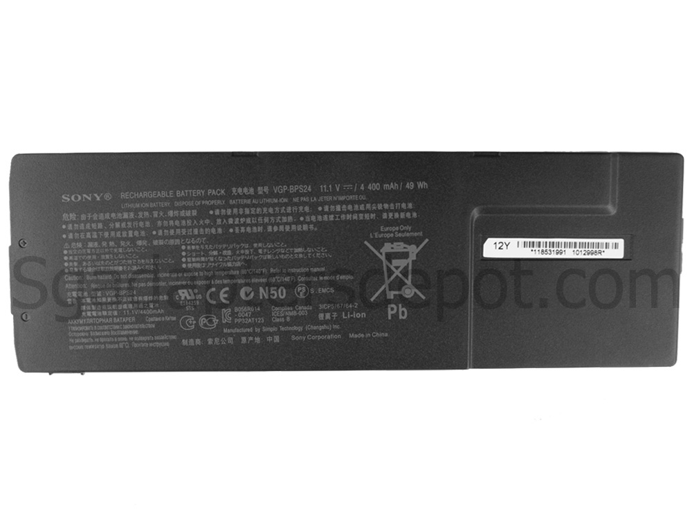 6 Cell Sony VGP-BPS24 VGP-BPL24 Battery